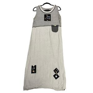 Vintage Alexandria Pierce Gray Maxi Dress Size Medium